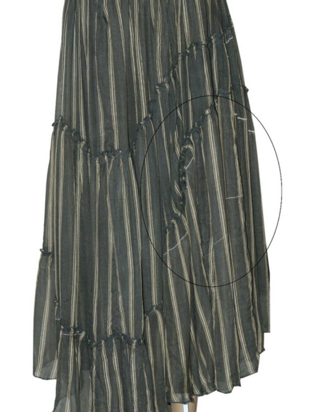 Free People FP One Ember Printed Midi Skirt Stripe Mid-rise Asymmetrical XS - Picture 3 of 7